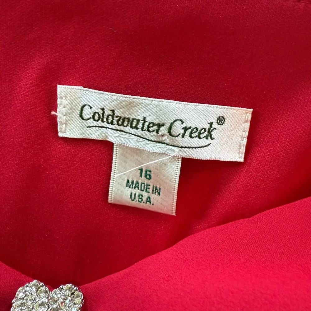 Coldwater Creek ladies fully lined ruffled layer dress size 16 excellent condi - Picture 15 of 16